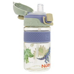 Nuby Thirsty Kids Flip-It Bolt cup with push-button locking flip-top for spill-free sipping