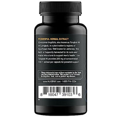 Bottle label highlights 200 mg extract per capsule and 30-day supply