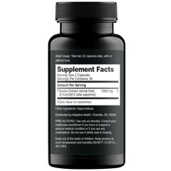 Close-up of Nugenix Essentials Tribulus label showing 95% saponins potency.