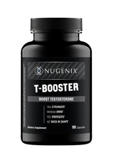 Nugenix T Booster bottle front emphasizes performance support for men