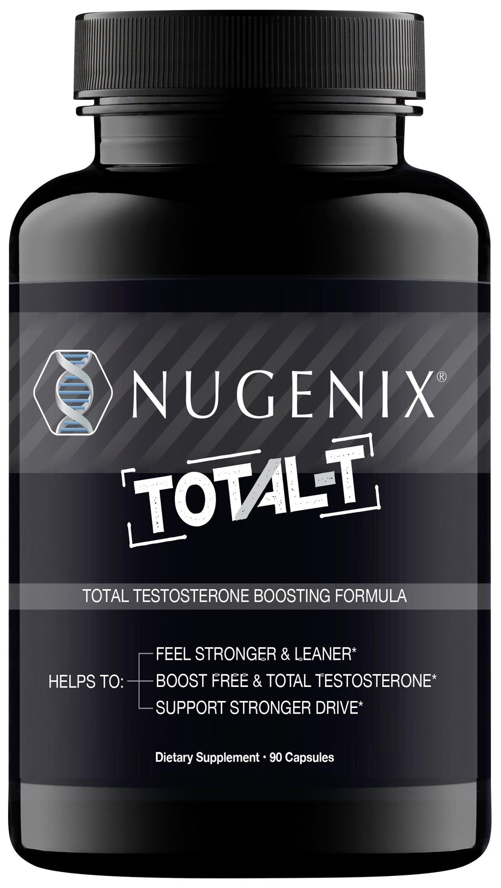 Nugenix Total-T bottle front, premium testosterone booster for men