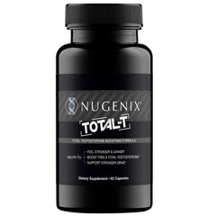 Nugenix Total-T bottle front view for easy daily use