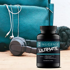 Nugenix Ultimate capsules closeup highlights convenient daily supplementation.