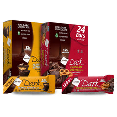 NuGo Dark Pretzel Sea Salt packaging highlights a gluten-free, on-the-go snack.