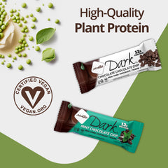 NuGo Dark packaging highlights vegan, gluten-free, and kosher Pareve certifications