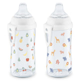 NUK Active Cup with fruits and animals design, 10oz, two-pack, ideal for on-the-go hydration