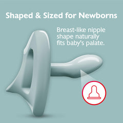 NUK Comfy breast-like nipple pacifier supports natural latch