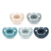 NUK Comfy newborn pacifier with blue fashion design for gentle soothing
