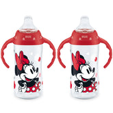 NUK Learner Cup Minnie Mouse soft spout for gentle sipping and a kid-friendly transition.