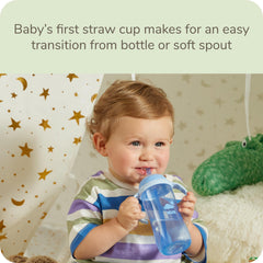 NUK Learner Straw Cup soft straw gentle on gums.