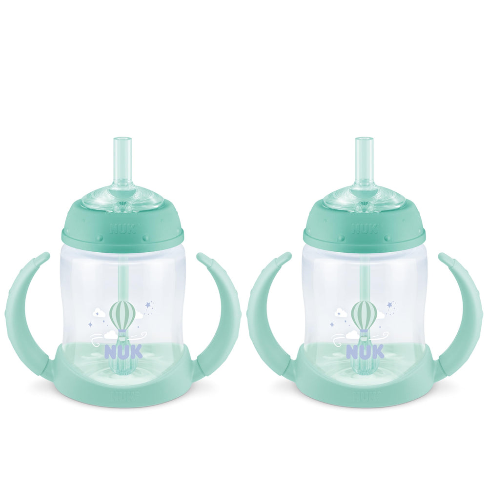 NUK Learner Straw Cup showing wide sipping zone for easy drinking