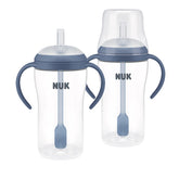 NUK Perfect Match Learner Cup 8 oz with soft silicone straw for gentle sipping.