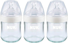 NUK Simply Natural glass bottle 4 oz with natural latch design for gentle feeding transitions