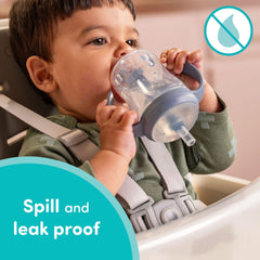 NUK spill-proof design reduces mess during meals.