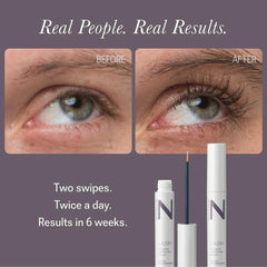 NULASTIN ingredients graphic highlights five active components supporting the natural lash cycle.
