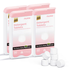 Nuliie detergent tablets inside inner box for organized bottle cleaning.