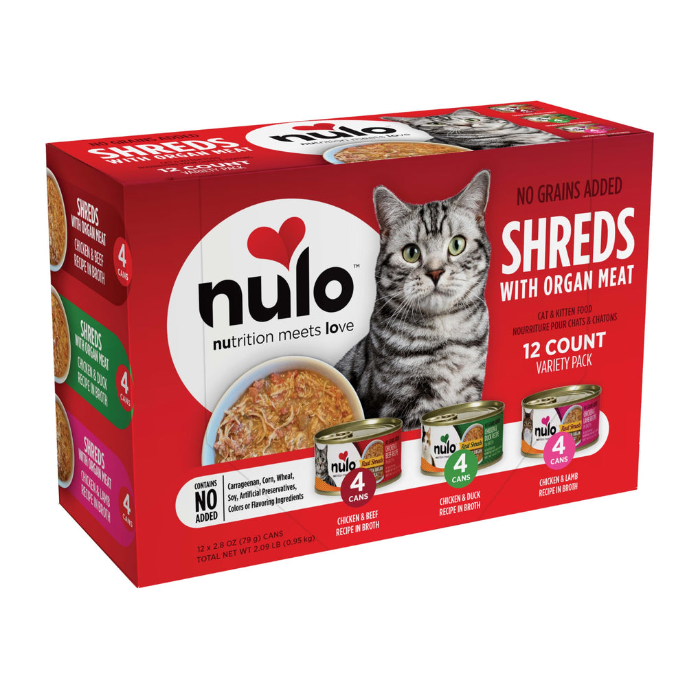Nulo Real Shreds organ meats in broth close-up for hydration