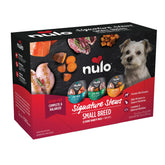 Nulo Signature Stews small-breed shredded meat in broth boosts hydration and flavor.