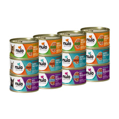 Nulo beef and mackerel minced wet cat food provides protein-rich meals.