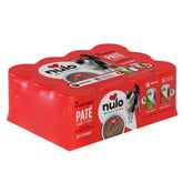 Nulo variety flavors pate cat food can showing daily meal option.