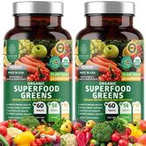 Number One Nutrition N1N Green Superfood 2-pack front view for daily energy support.