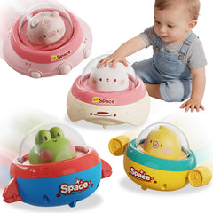Numberfun Easter Basket Bunny Car: engaging push-and-go toy for developing motor skills.