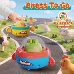Numberfun Easter Basket Chicken Car: colorful, toddler-friendly push toy for early color recognition.