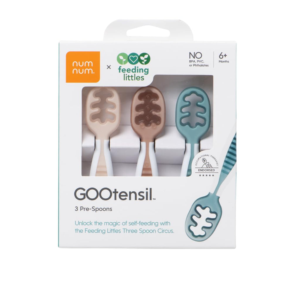 NumNum GOOtensils stage-one beginner spoon teether supports early self-feeding