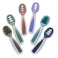 NumNum pre spoon with ergonomic handle for tiny hands during self feeding