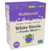 NuNaturals white stevia packet single-serve for calorie-free sweetness.