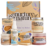 Nurture by Nature Self-Care Gift Set packaging highlighting elegant gift presentation for home pampering