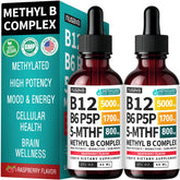 NUSAVA methylated B Complex drops bottle for daily energy support.