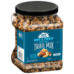 Nut Harvest Nut and Fruit Mix jar for on-the-go snacking and sharing.