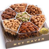 Nut Haven Holiday Nuts Gift Basket in a premium box, ideal for festive gifting.
