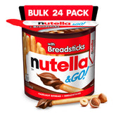 Nutella & GO! 24-pack with spread and breadsticks for on-the-go snacking.