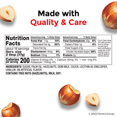 Nutella two-pack jars back view with label for easy shelf compatibility.