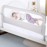 NUTIKAS swing-down bed rail guard for easy toddler access and safety