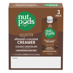 Ingredients highlight almond and coconut for dairy-free vegan options