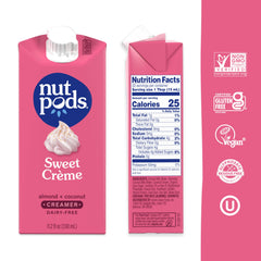 Nutpods Sweet Creme ingredients almond coconut milk highlight plant-based blend ideal for vegan mornings