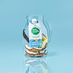 Nutpods unsweetened French Vanilla creamer ingredients panel shows almond-coconut base