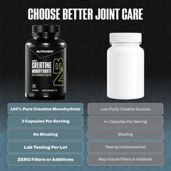 NutraBio keto-friendly creatine capsules ready for ketogenic routines.