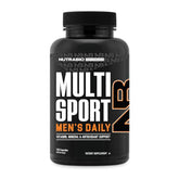 NutraBio MultiSport for Men bottle front showing complete daily multivitamin for energy and support