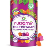 Nutracelle Nutramin bottle shows plant-based vitamins for daily immune support