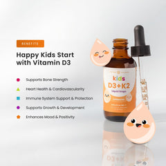 NutraChamps Kids D3 K2 Drops dropper provides precise dosing for children