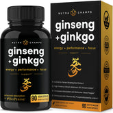 NutraChamps Korean Red Panax Ginseng capsules for energy and focus.