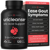 NutraChamps Uricleanse bottle-front highlighting natural uric acid support.