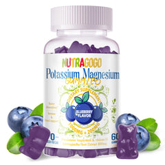 NUTRAGOGO potassium magnesium gummies bottle ready for daily wellness support