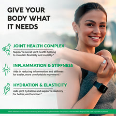 NutraHarmony Boswellia MSM capsules highlighting support for active joints.