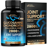 NutraHarmony glucosamine chondroitin MSM collagen bottle front for daily joint support.