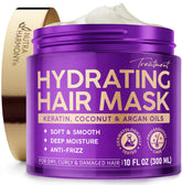 NUTRAHARMONY Hydrating Hair Mask bottle pouring for deep moisture